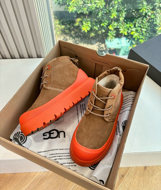 UGG Premium Suede Cozy Fleece Lined Non-Slip Platform Slippers