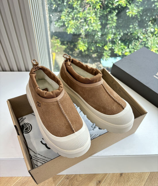 UGG Fleece Lined Suede Platform Slip On Shoes