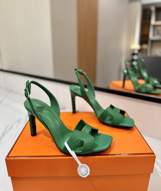 Hermes Classic Smooth Leather High Heel Daily Shoes