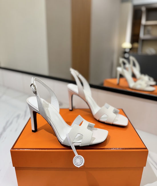 Hermes Classic 9cm Epsom Leather Comfortable Pumps