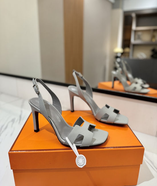 Hermes Classic 9cm Epsom Leather Comfortable Pumps