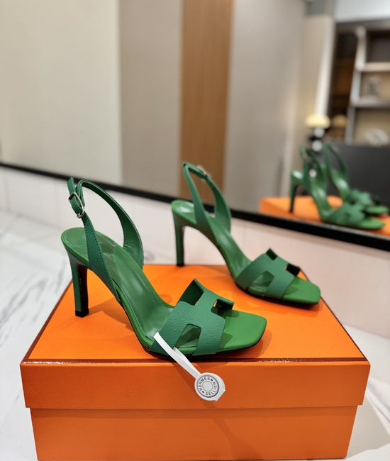 Hermes Classic 9cm Epsom Leather Comfortable Pumps