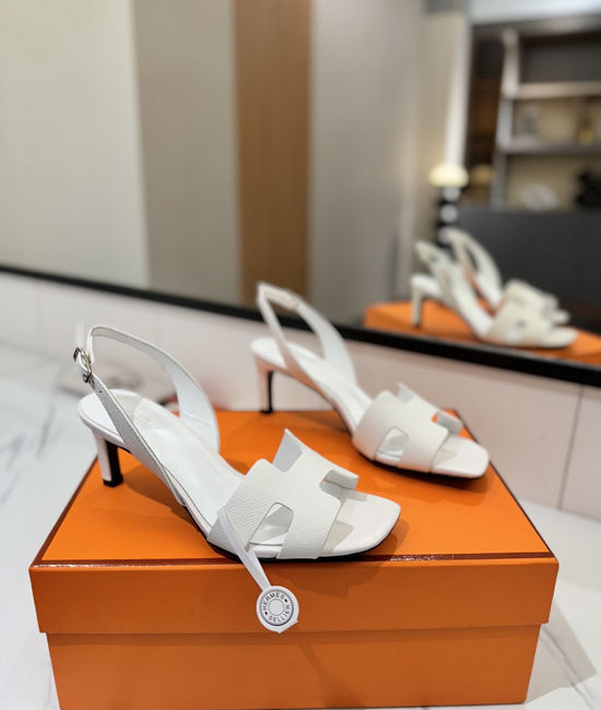 Hermes Classic 6.5cm Epsom Leather Comfortable Pumps