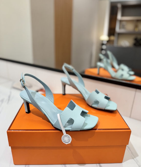 Hermes Classic 6.5cm Epsom Leather Comfortable Pumps