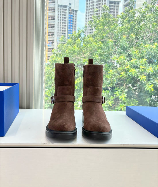 Stuart Weitzman Suede Chelsea Ankle Boots with Comfortable Chunky Tread Sole