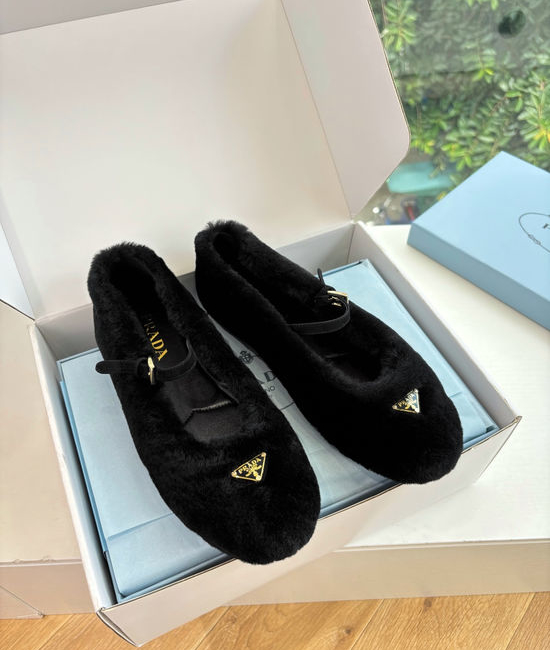 Prada Vintage Leather Mary Jane Loafer Flats