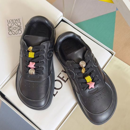Loewe Cowhide Upper Casual Sneakers with Non-slip Rubber Sole