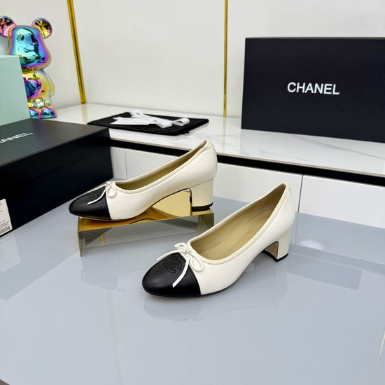 Chanel Timeless Two-Tone Slingback Ballet Flats