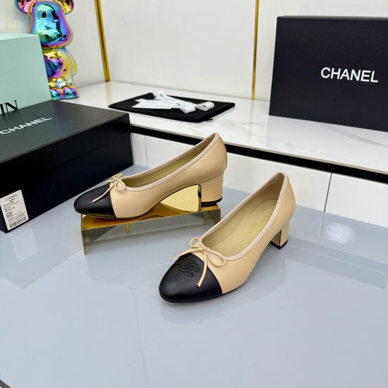 Chanel Timeless Two-Tone Slingback Ballet Flats