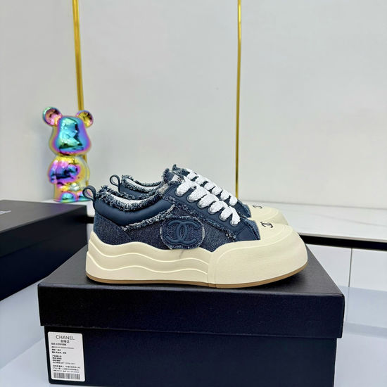 Chanel Classic Black and White Casual Board Shoes with Breathable Design