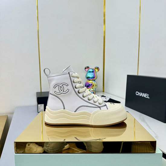 Chanel Classic Premium Leather Short Boots with Hardware Buckle