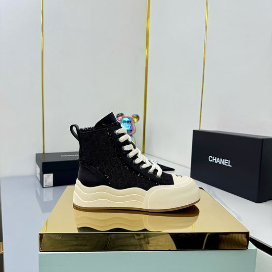 Chanel Classic Premium Leather Short Boots with Hardware Buckle