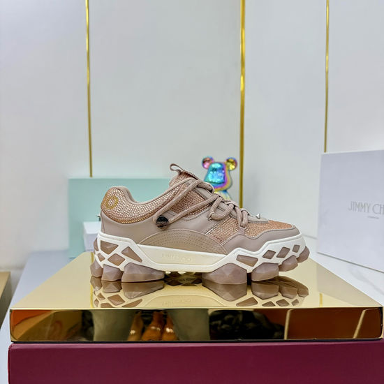 Jimmy Choo Multi-Facet Sole Cushioned Breathable Athletic Sneakers