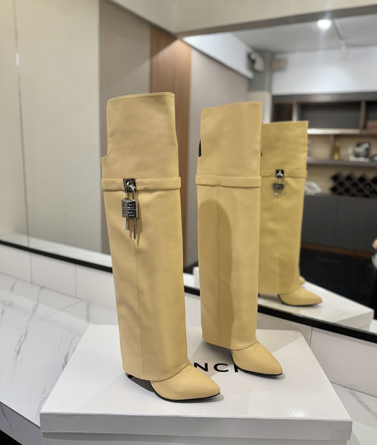 Givenchy Premium Leather Over-the-Knee Boots With Decorative Buckle