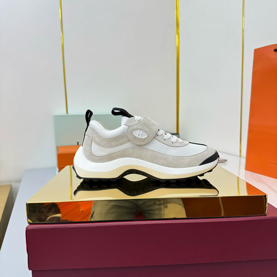 Hermes Leather Magic Tape Comfort Casual Sneakers