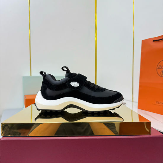 Hermes Suede Leather Casual Comfort Walking Sneakers