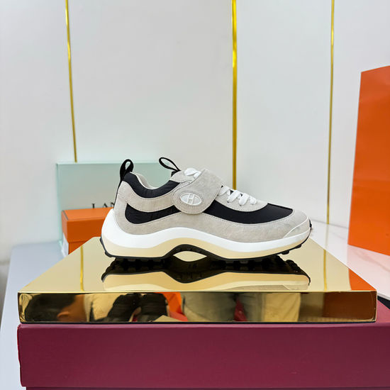 Hermes Suede Leather Casual Comfort Walking Sneakers