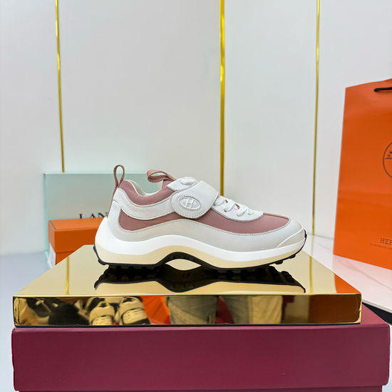 Hermes Suede Leather Casual Comfort Walking Sneakers