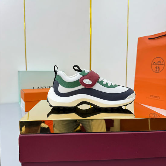 Hermes Suede Leather Casual Comfort Walking Sneakers