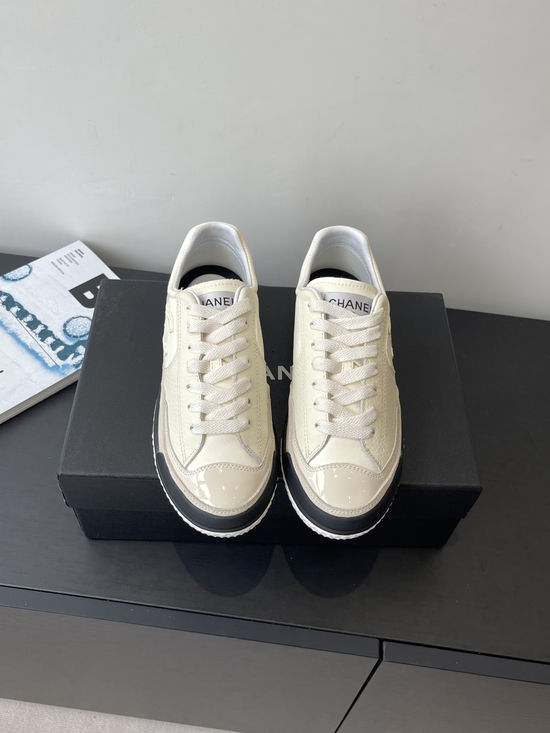 Chanel Classic Casual Leather Training Shoes Comfortable Sheepskin Lining