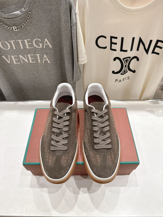 Loro Piana Soft Leather Lace-Up Casual Comfortable Walking Shoes