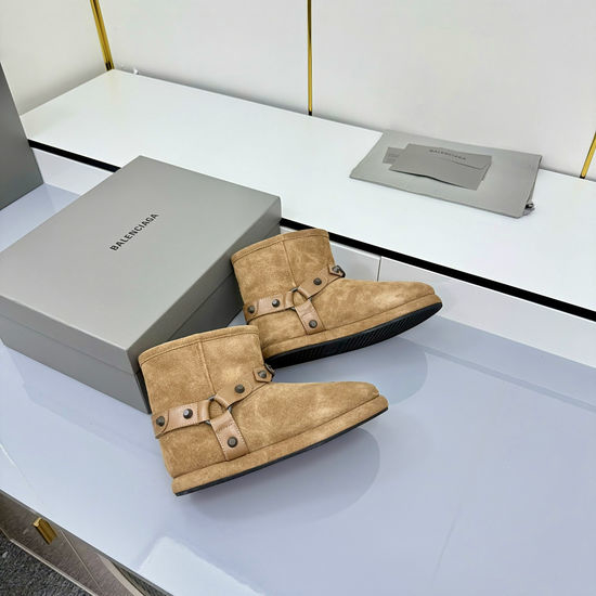 Balenciaga Warm Fluffy Winter Boots With Non-slip Rubber Sole