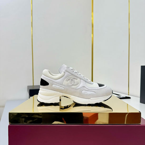 Chanel Genuine Leather Casual Sneakers In Classic Two Tone