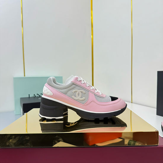 Chanel Genuine Leather Casual Sneakers In Classic Two Tone