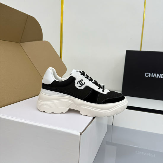 Chanel Classic Color-block Genuine Leather Soft Non-slip Casual Fashion Sneakers