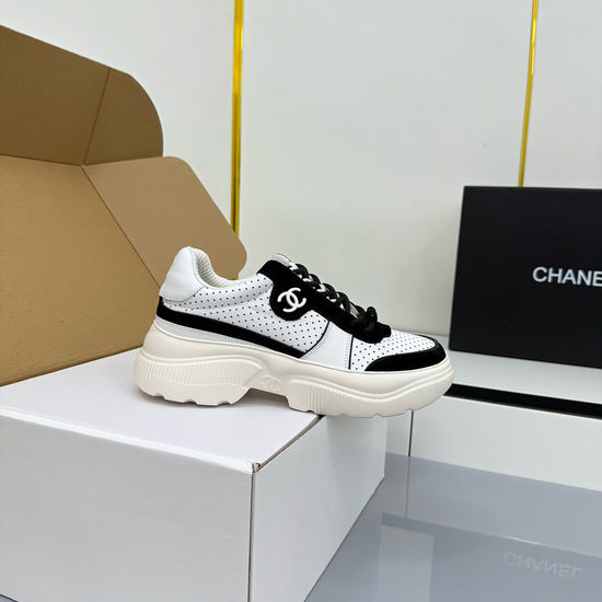 Chanel Classic Color-block Genuine Leather Soft Non-slip Casual Fashion Sneakers