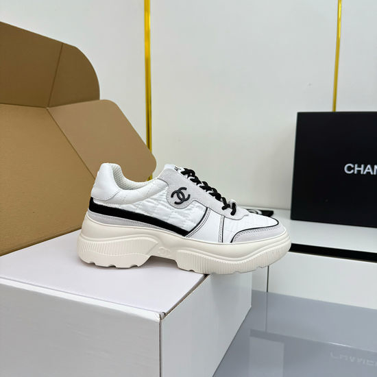 Chanel Classic Color-block Genuine Leather Soft Non-slip Casual Fashion Sneakers