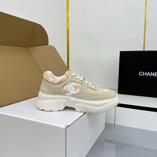 Chanel Classic Black and White Casual Board Shoes with Breathable Design