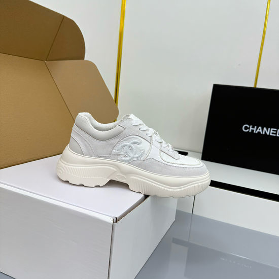 Chanel Classic Black and White Casual Board Shoes with Breathable Design