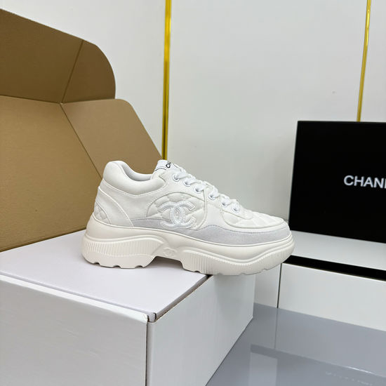Chanel Classic Black and White Casual Board Shoes with Breathable Design
