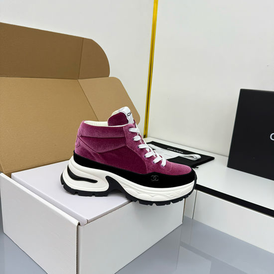 Chanel Classic Contrast Color Casual Skate Shoes Durable Rubber Sole