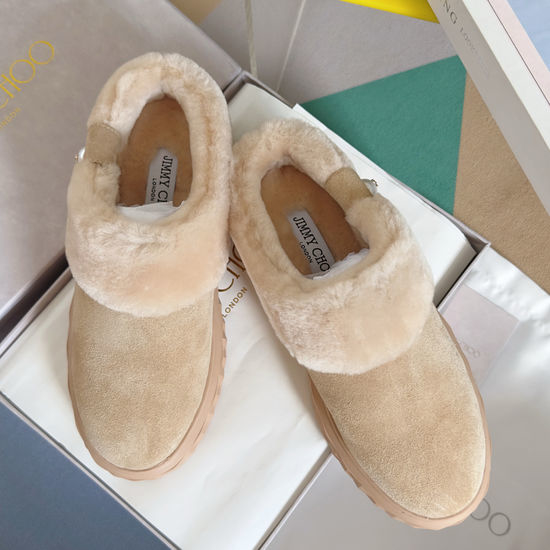 Jimmy Choo Warm Fleece Lined Casual Sneakers Diamond Textured Sole