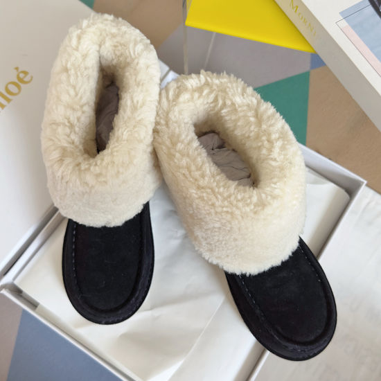 Chloe Warm Wool Lined Short Ankle Snow Boots
