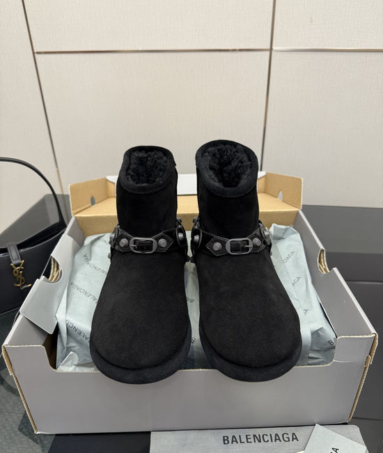 Balenciaga Buckle Rivet Warm Non-slip Snow Boots