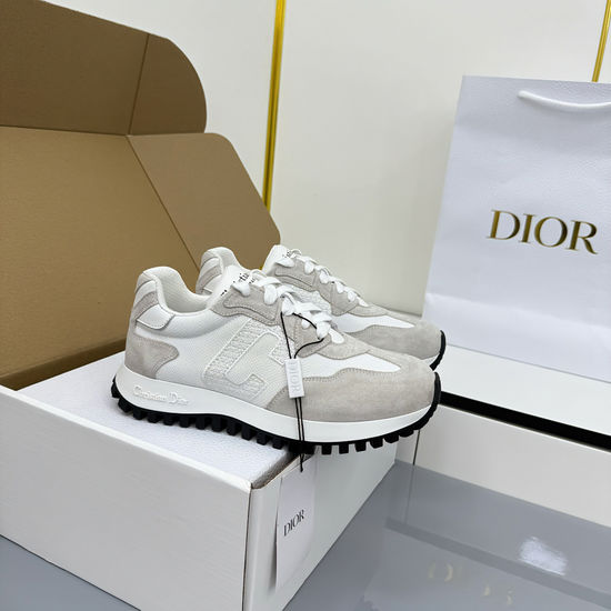 Christian Dior Casual Thick Sole Leather Mesh Comfort Sneakers