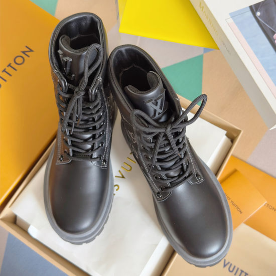 Louis Vuitton LV Jacquard Stitching Non-slip Ankle Boots with Thick Soles