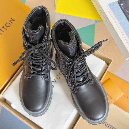 Louis Vuitton LV Jacquard Stitching Non-slip Ankle Boots with Thick Soles