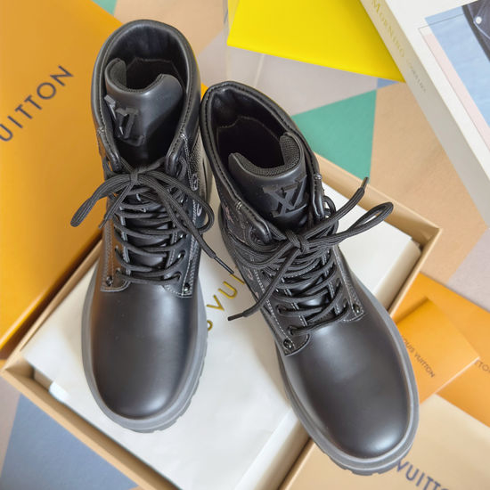 Louis Vuitton LV Jacquard Stitching Non-slip Ankle Boots with Thick Soles
