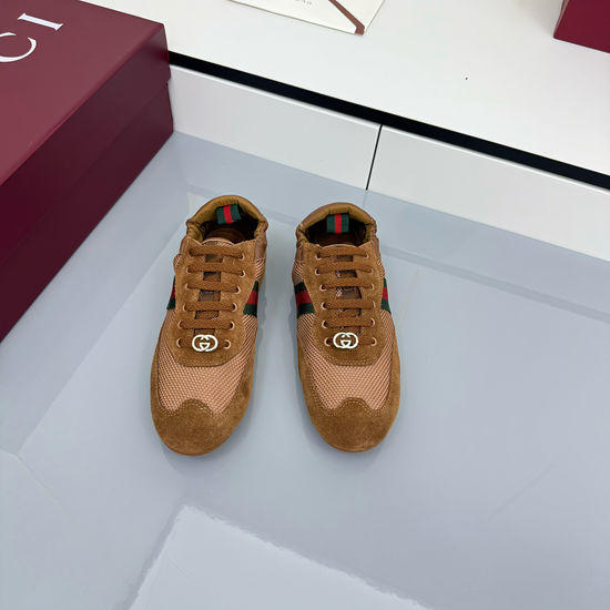 Gucci Sneakers with 3D Emblem and Premium Stitching Craft