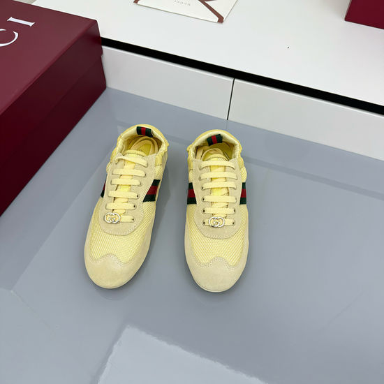 Gucci Sneakers with 3D Emblem and Premium Stitching Craft