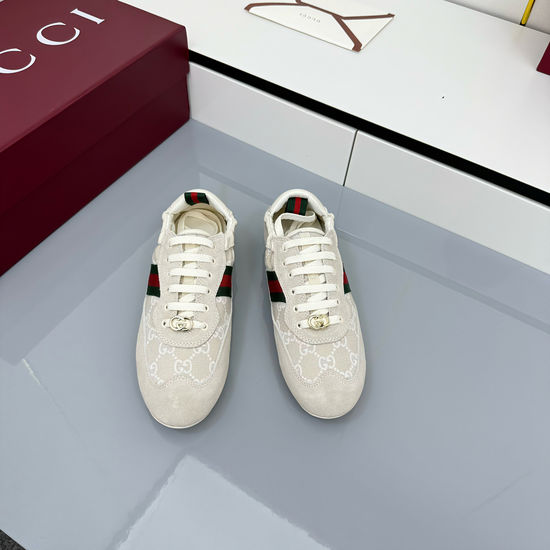 Gucci Sneakers with 3D Emblem and Premium Stitching Craft