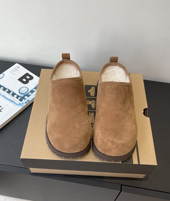 UGG Soft Wool Lined Elevated Platform Slippers