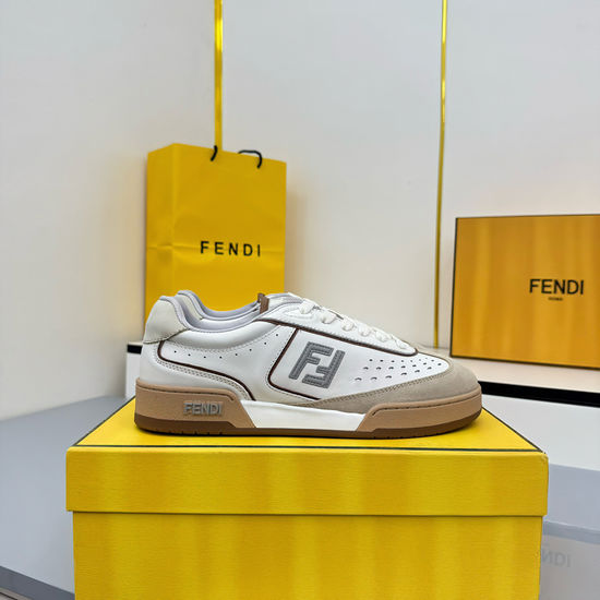 Fendi Vintage Stitching Design Casual Skateboarding Sneakers