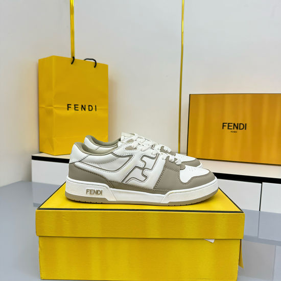 Fendi Vintage Stitching Design Casual Skateboarding Sneakers
