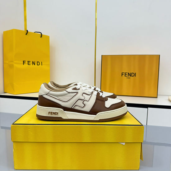 Fendi Vintage Stitching Design Casual Skateboarding Sneakers