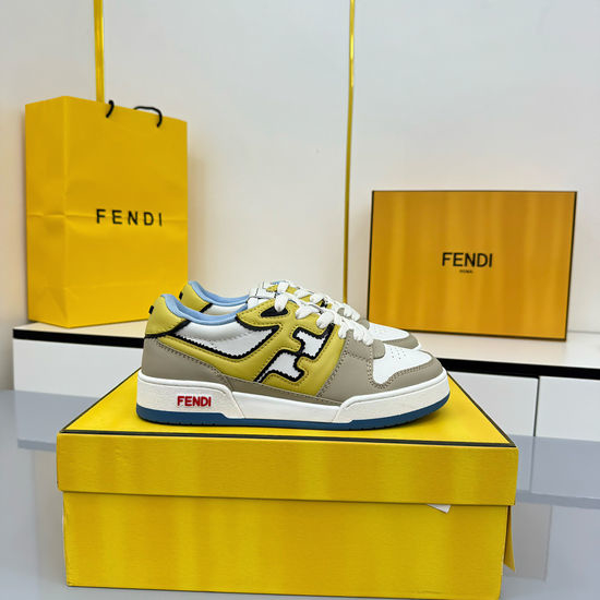 Fendi Vintage Stitching Design Casual Skateboarding Sneakers